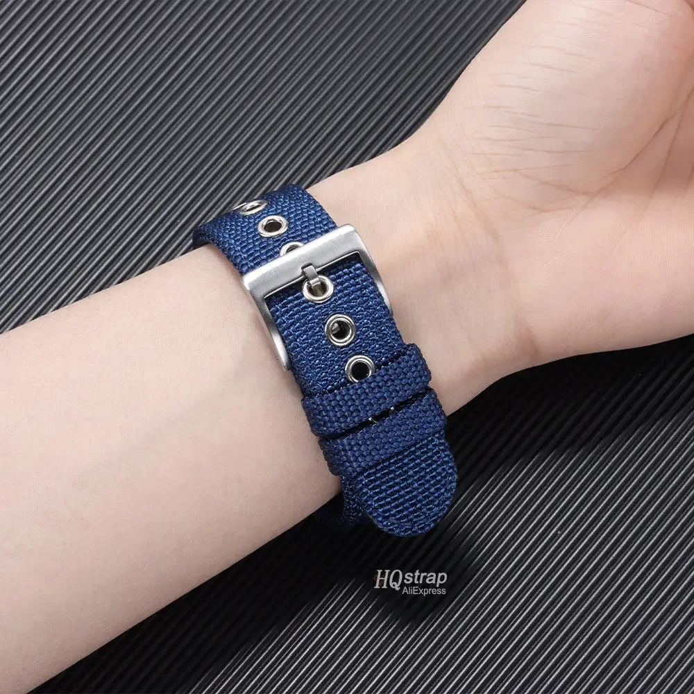 High Quality Nylon Watch Band  22mm 18mm 20mm for Samsung Galaxy Watch 4 5 for Military Strap Bracelet Quick Release Breathable