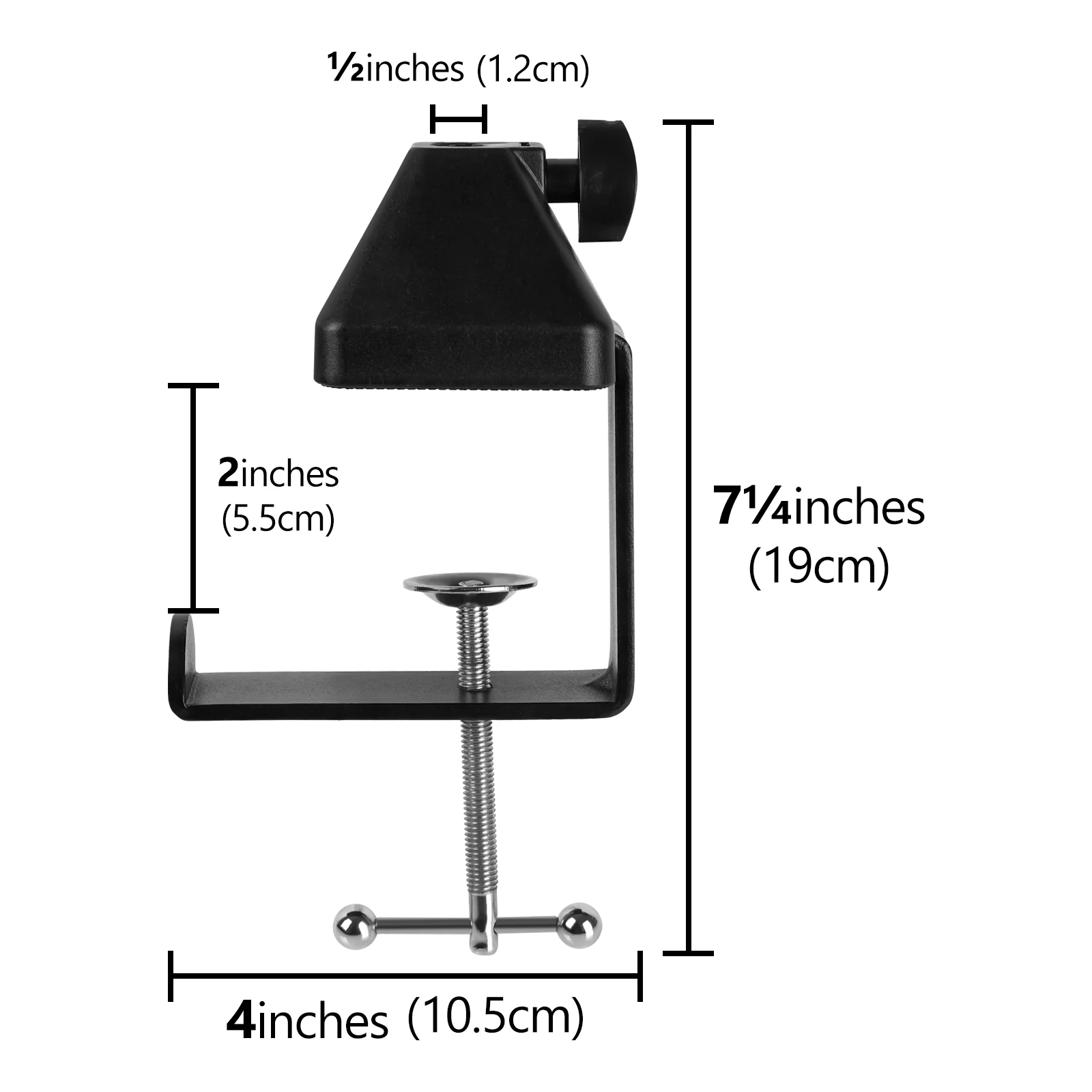 Geekria for Creators Microphone Desk Mount Clamp, Boom Arm Clamps for Adjustable Mic Stand Compatible with Rode PSA1+