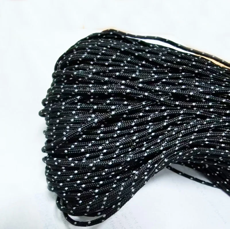 10/50/100m Reflektierendes Paracord 2mm Outdoor Camping Nachtreflexions-Paracord-Seil Zelt Angel-Paracord Mischfarben – Detail 4