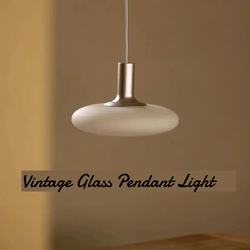 

Vintage Glass Pendant Light - Industrial Retro LED Chandelier for Bedroom Kitchen Bar Coffee Shop Hanging Lamp