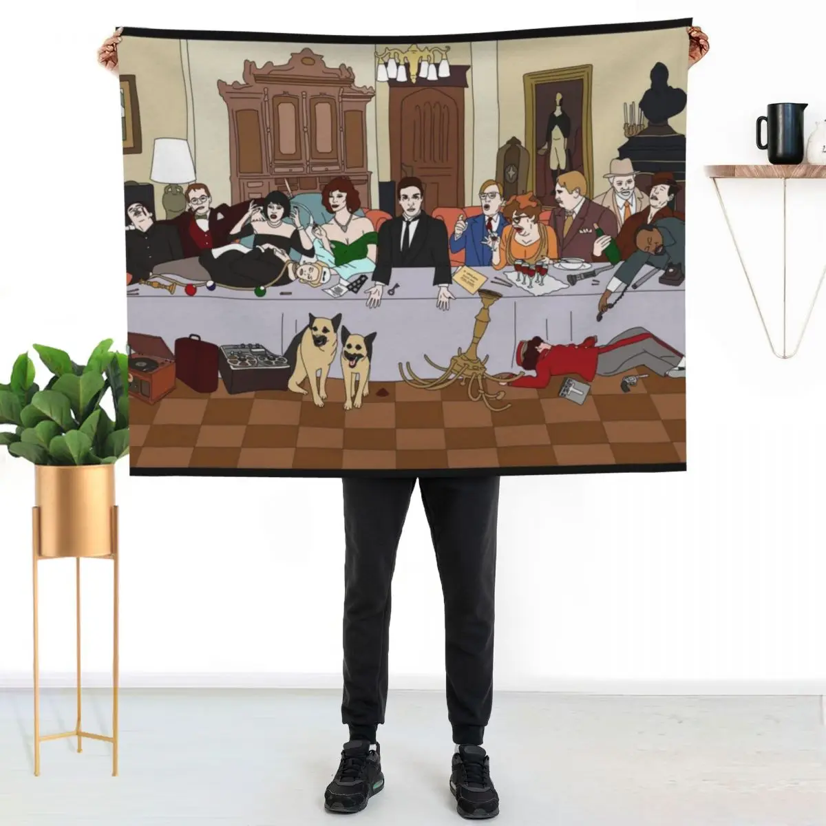 

The Last Supper at Boddy Mansion Throw Blanket Summer Cool Breathable Blanket for Sleeping