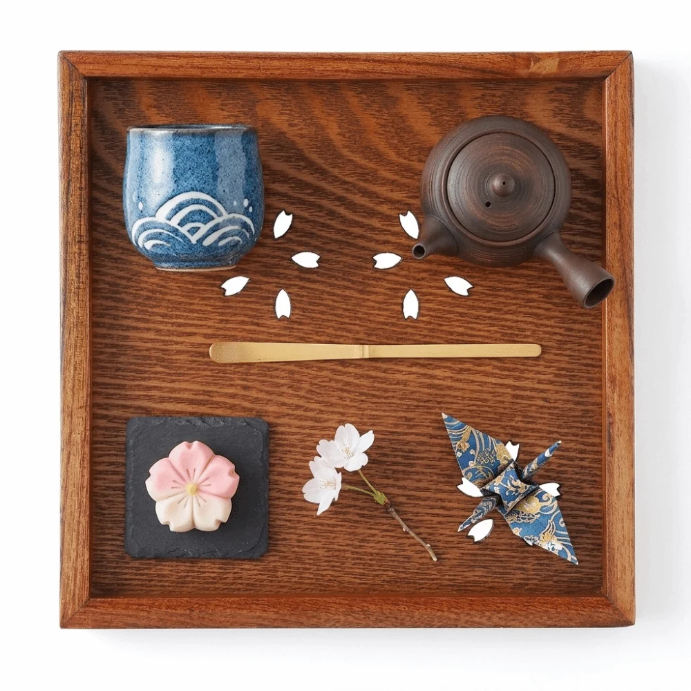 Multi Scene Usage Wood Tea Tray Smooth Polished Solid Serving Tray Flat Base Lightweight Snack Tray Dessert Display