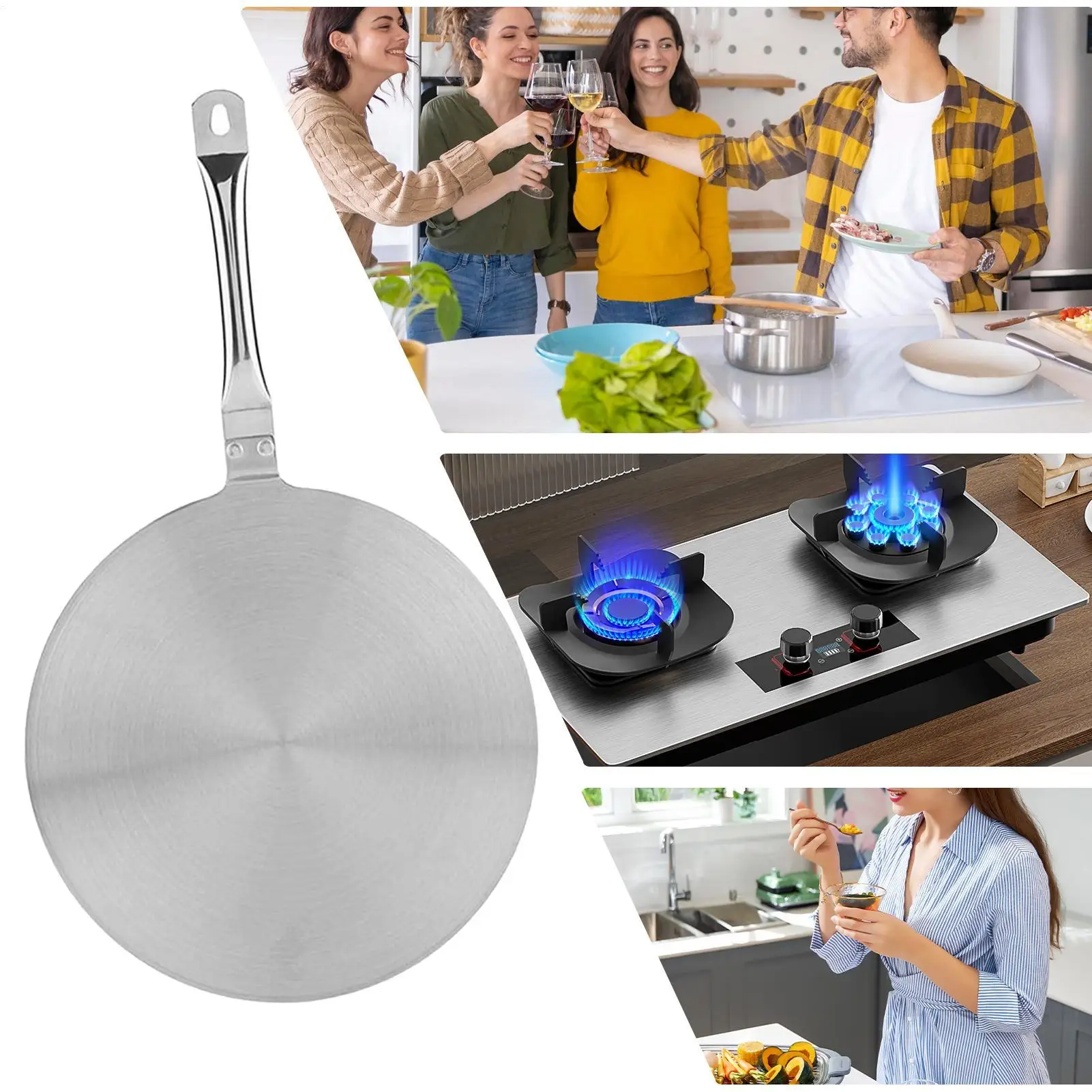 

Induction Stove Adapter Plate Even Heat Distribution Gadget Induction Cooktop Converter Plate For Pots For Apartment Home Dorm