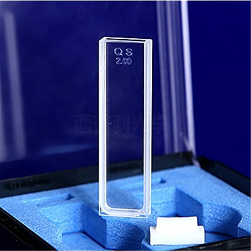 

2Pcs 2mm Path Length JGS1 Quartz Cuvette Cell With Lid For Spectrophotometers