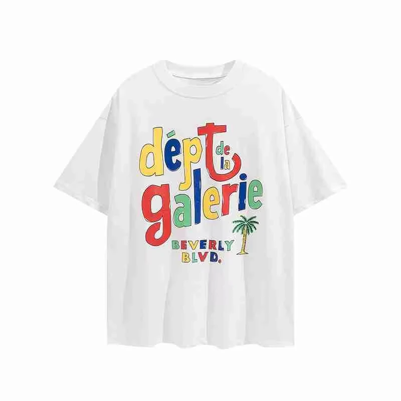 2026 New Retro Gallery Short Sleeve Collection - Correct Version - Letter Print - Popular in the US for Casual Wear