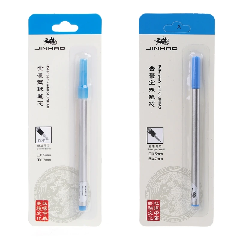 Jinhao Roller Ball Rollerball Caneta Recarga Cartucho Azul Preta 0,7mm QXNF