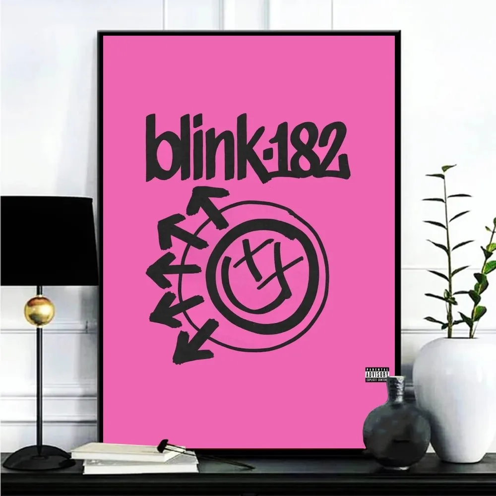 BLINK-182 One More Time Poster Gallery Prints Self Adhesive  Home Decor Decoration Wall Decals Living Room Sticker