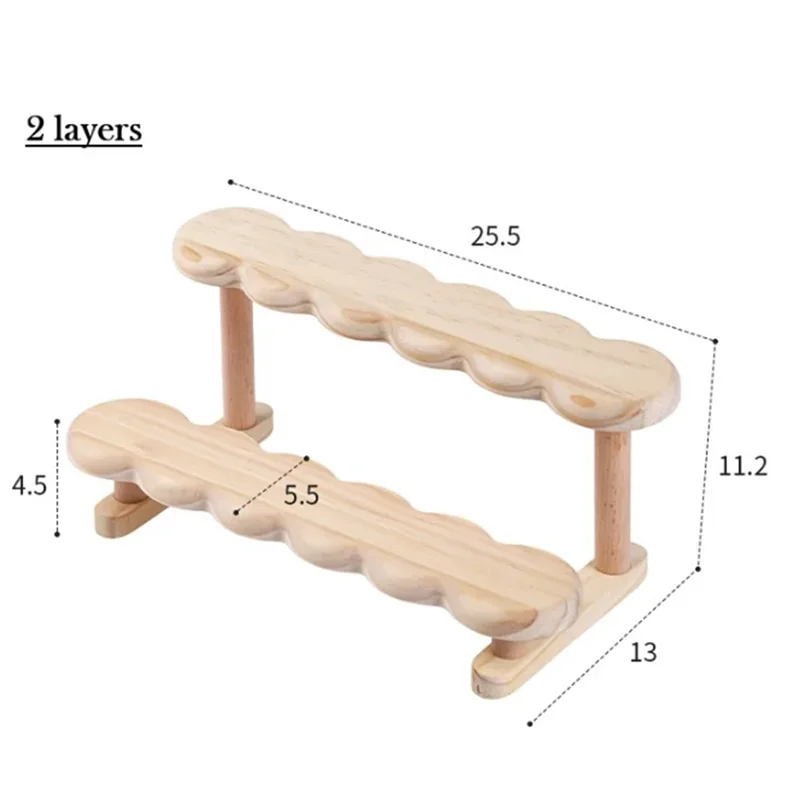 Abzv-prateleira de madeira para rack de armazenamento para prateleira de exibição de perfume suporte riser para organizador de perfume figura vitrine