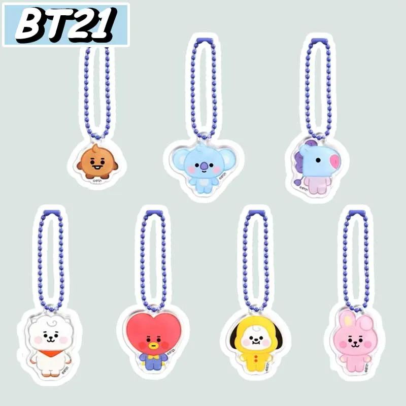 

Милый брелок-держатель для карт BT21, подходит для хранения телефонов, удостоверений личности, фотографий, карт, акриловый мультяшный аниме-подарок, игрушка