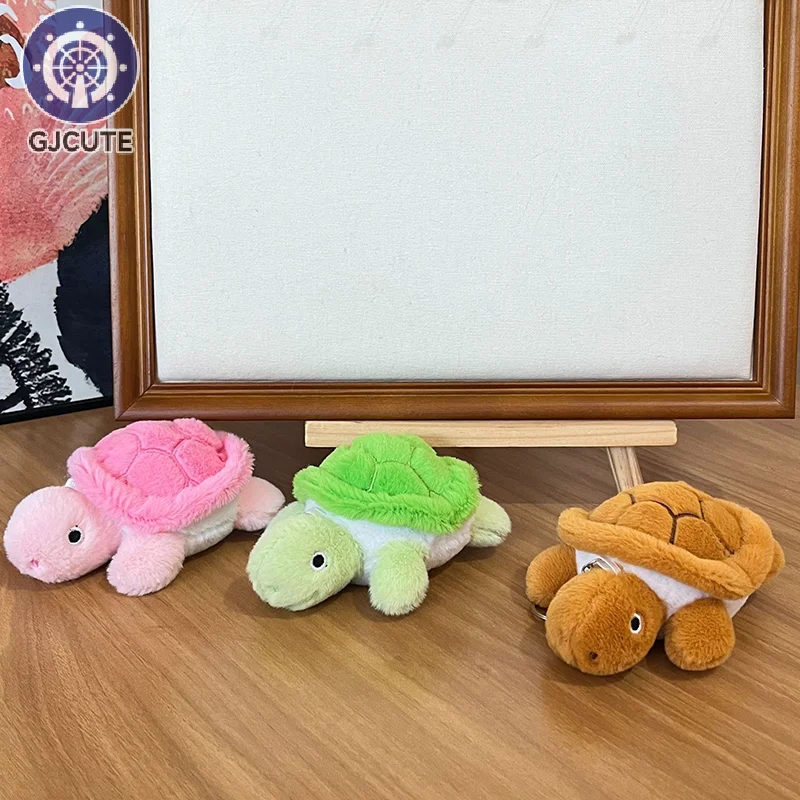 Little Turtle Plush Doll Keychain Toys Soft Cute Cartoon Tortoise Car Keyrings Fill Dolls Bag Pendant Couple Gifts