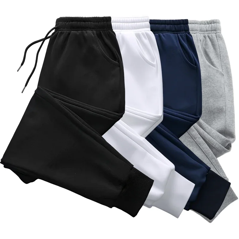 Pantalones de chándal para hombre, gran oferta, pantalones para correr de Color sólido con cordón de alta calidad, pantalones deportivos informales para el hogar y al aire libre para todas las estaciones, 2025