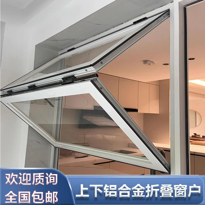 Custom Folding Window Bar, Milk Tea, Toilet, Bathroom, Kitchen, Balcony, Simple Soundproof Aluminum Alloy Sliding Window