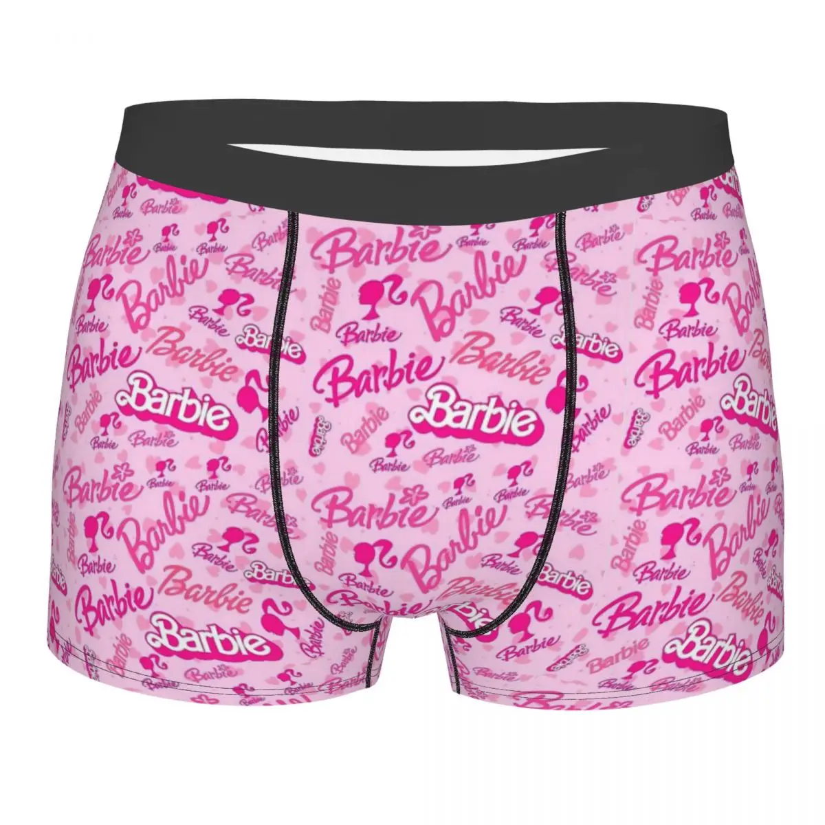 Custom Male Novelty Cute Barbie Underwear Boxer Briefs Stretch Shorts Panties Underpants