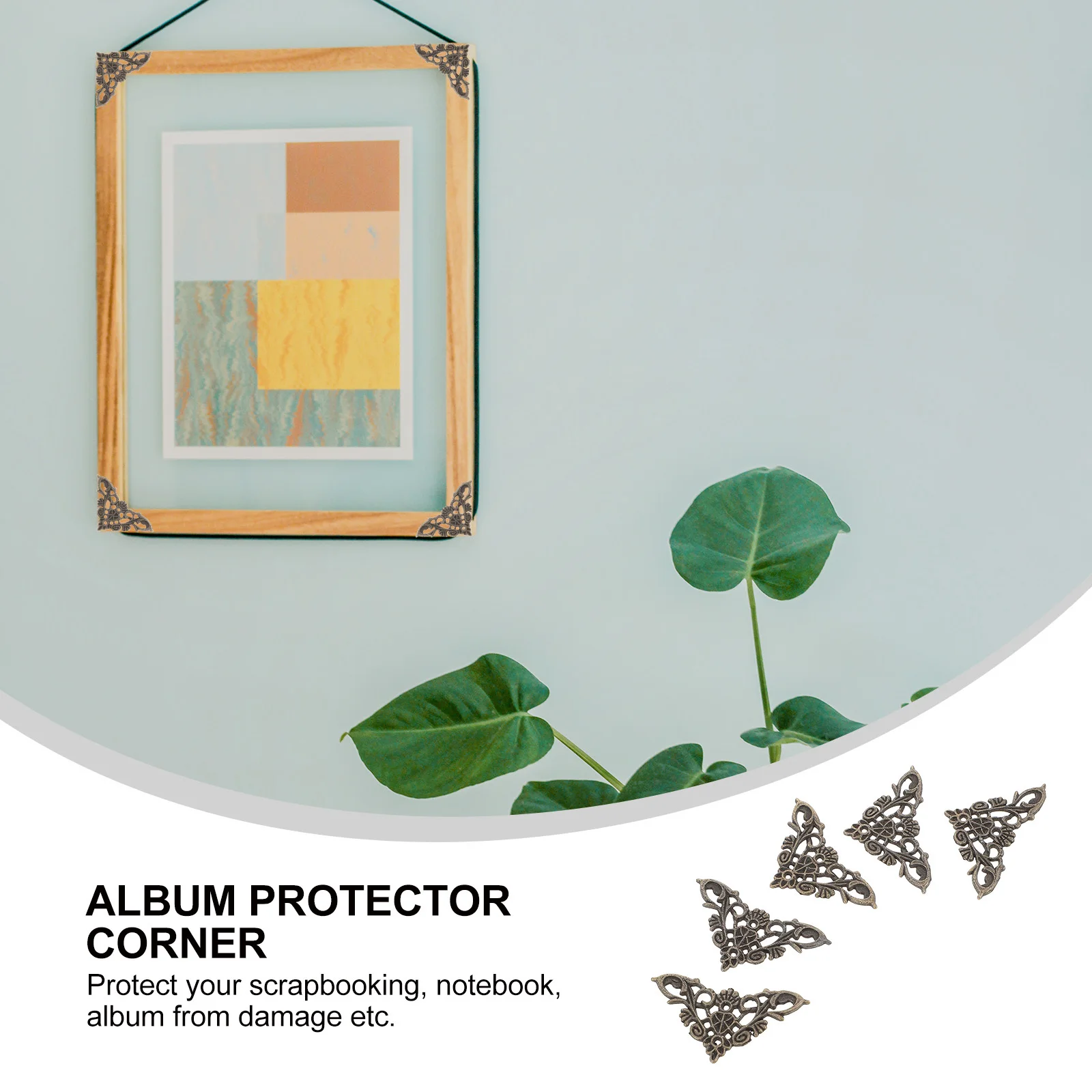 

12Pcs Metal Corner Protector Retro Style Zinc Alloy Photo Frame Album Scrapbooking Notebook Edge Guard Album Protector Corner