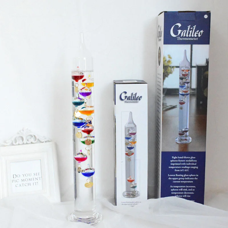 Galileo Colorful Ball Thermometer Office Decoration Living Room Wine Cabinet Decoration Creative Home Decoration Birthday Gift