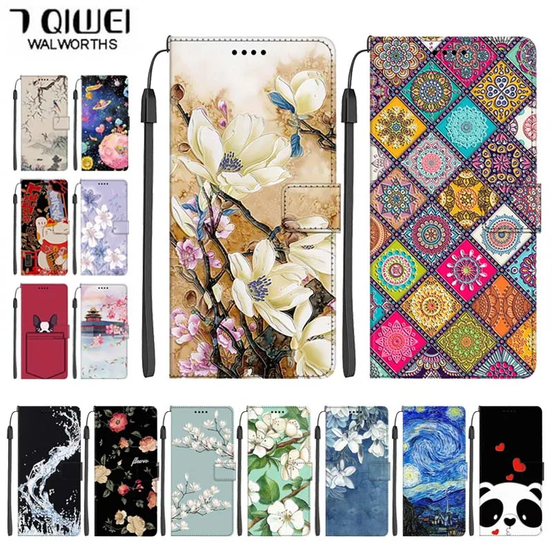 Flip Phone Case For Oppo Reno16 Pro Reno 16 Luxury Leather Phone Case For Oppo Reno16 Pro 5G Cute Floral Card Holder Coque Bag