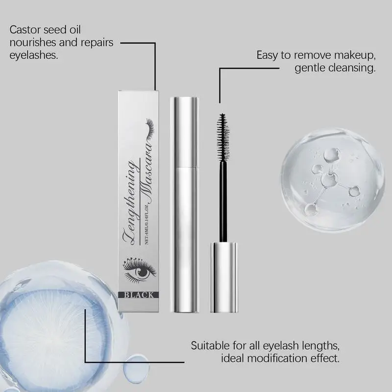 Brosse Ultra-fine allonge les cils, Mascara à friser noir imperméable, Extensions de cils longs, maquillage pour les yeux sans agglomération