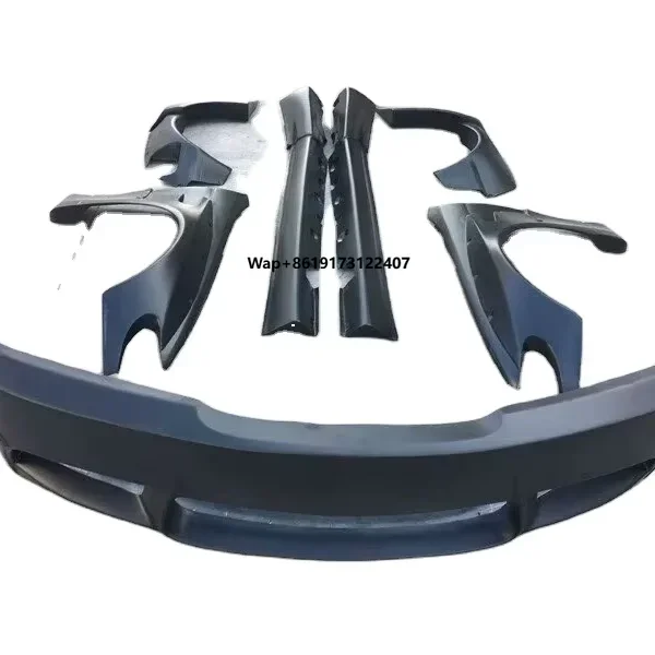 

For E46 4DR Luxury Wide 1999-2005 Car Bumpers New 9pcs Plastic Front Rear Bumpers Exhaust Cut-Outs Upgrade