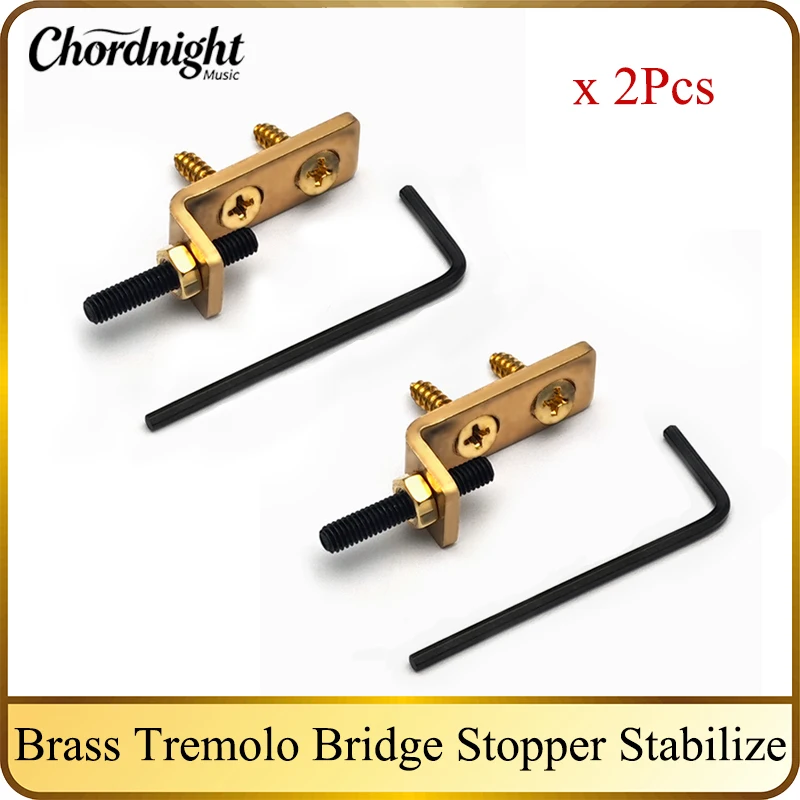 2Pcs Brass Tremolo Stopper Stabilizer for FR Tremsetter Set Tremolo Bridge and Floating Bridges Guitar Parts