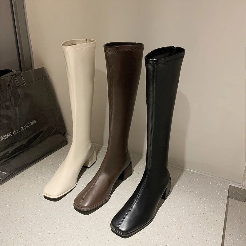 

Over The Knee Long Boots Women's High-heeled Fashion Boots, 2025 Winter New Style Slim and Tall Boots, Thick and Oversized Boots
