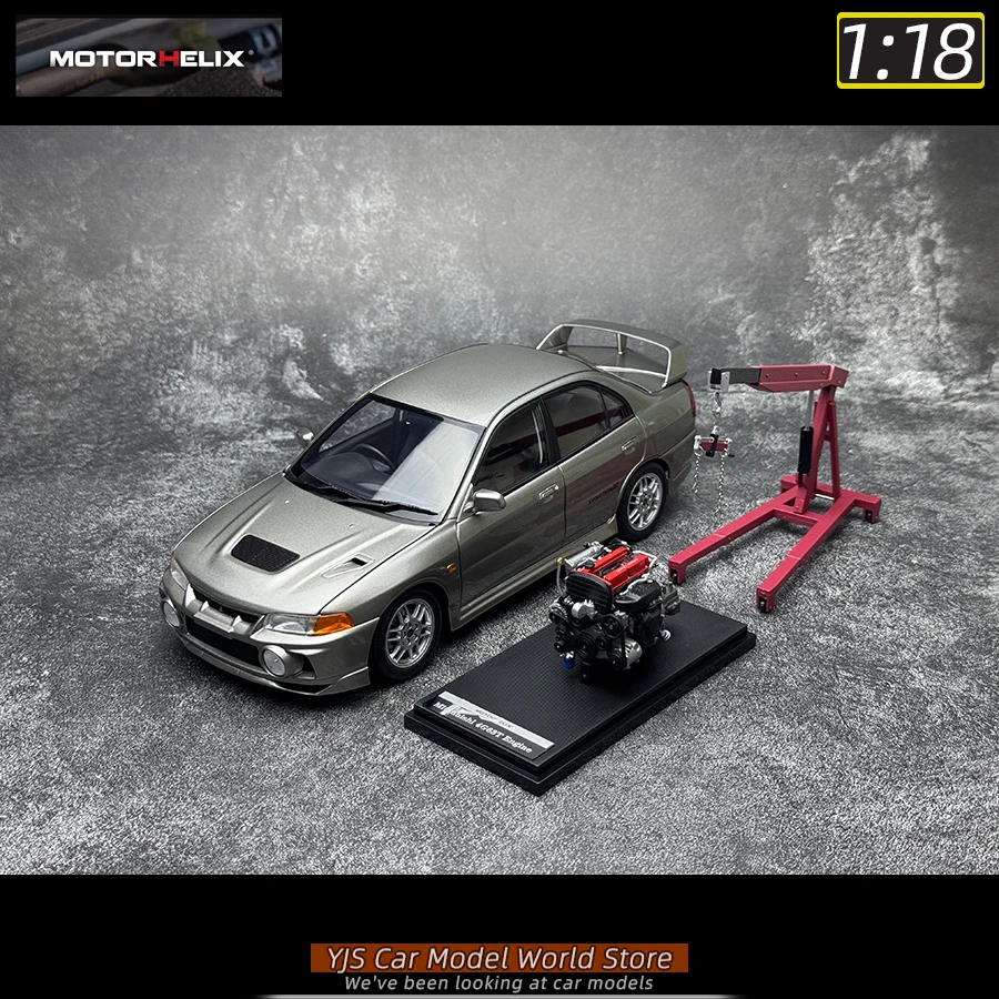 MOTORHELIX Diecast Model 1:18 Lancer Evolution IV EVO Metal Material Car Model Static Display Collection