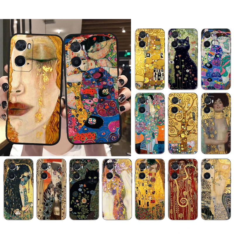 Gustav Klimt Golden Tears Phone Case For OPPO A77 A57S A96 A91 A54 A74 A94 A73 A78 A53S A54S A15 A16 A17 A52 A58X A98 Shell