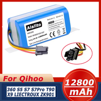 100%.for Qihoo 360 S5 S7 T90 14.8v 12800mah Robot Vacuum Cleaner Battery Pack Robotic Vacuum Cleaner Replacement Batteries.