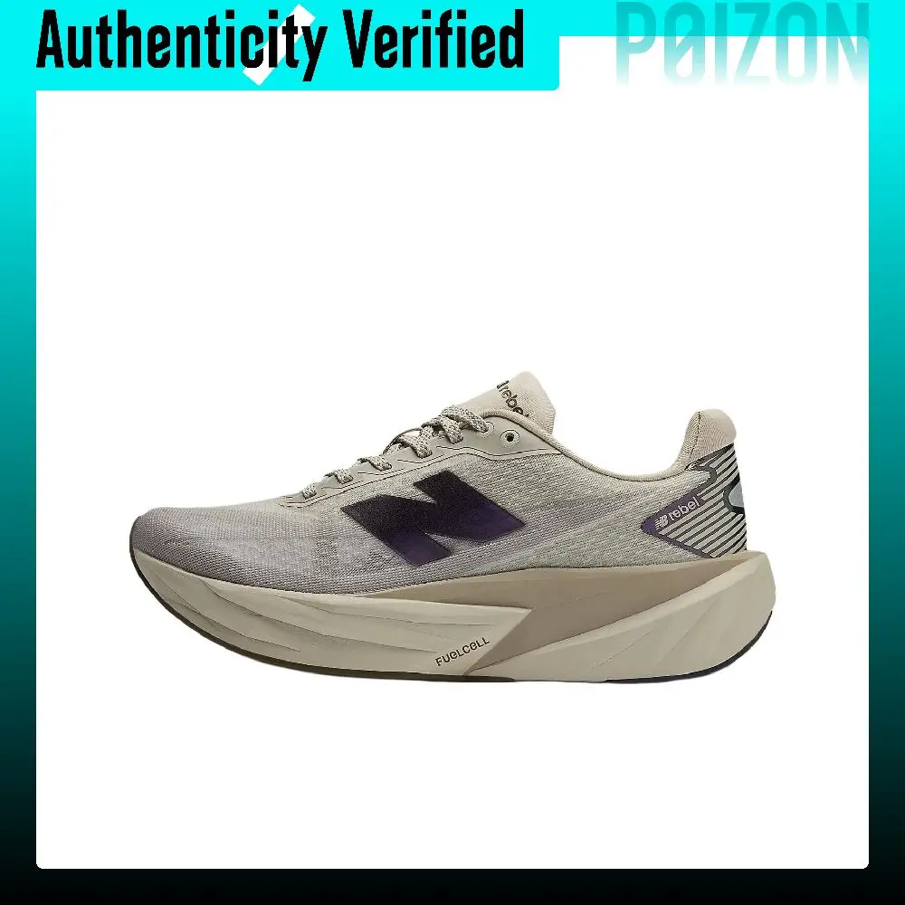 New Balance FuelCell Rebel V5 Breathable Support Running Shoes Women's Light Gray Beige WFCXPB5