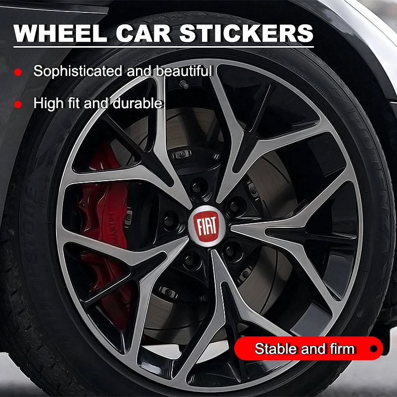 56mm car wheel hub center cover logo sticker For Fiat 500 500L 500X 124 Aegea MobiPanda Tipo Sedici Centoventi Fiorino Qubo Toro view 5