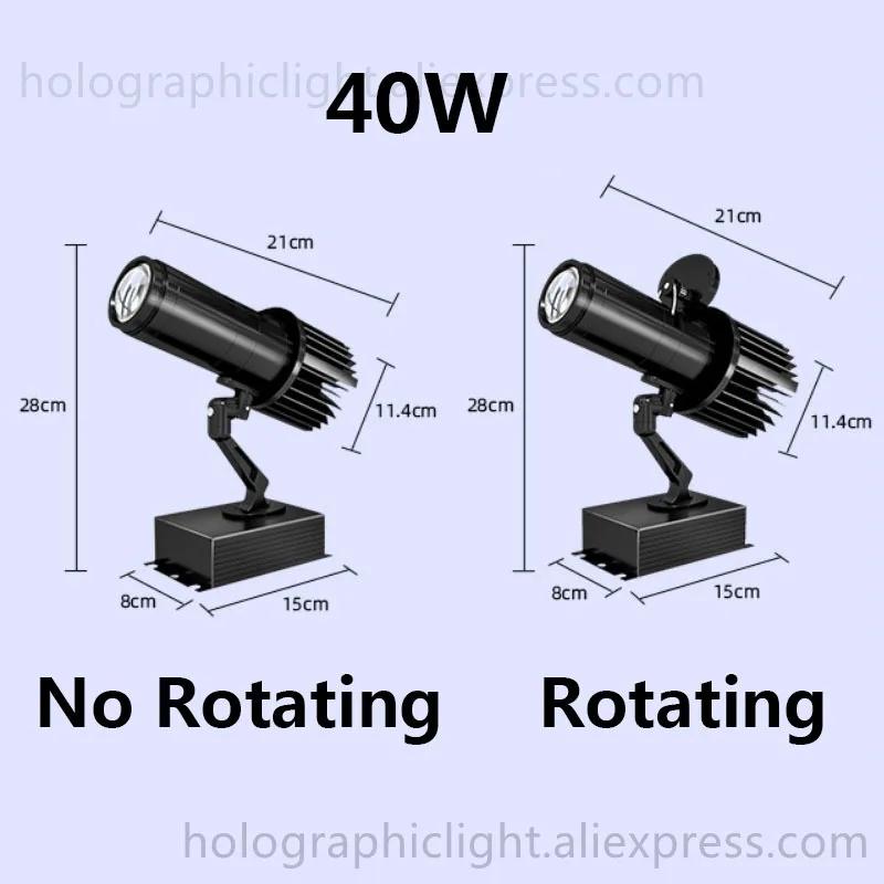 40W reklamy żarówka jak niestandardowy Led HD drzwi wewnętrzne głowy pilot zdalnego sterowania obracanie obrazu lampa projektora Gobo projektor do Logo sklepu