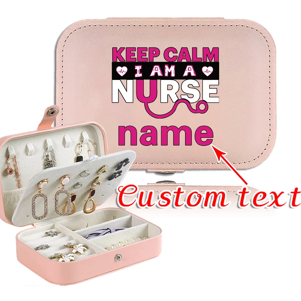 

Персонализированное индивидуальное имя, портативная шкатулка для драгоценностей, кожаный большой размер, высококачественный чехол для колец, пылезащитный органайзер для ювелирных изделий, дисплей