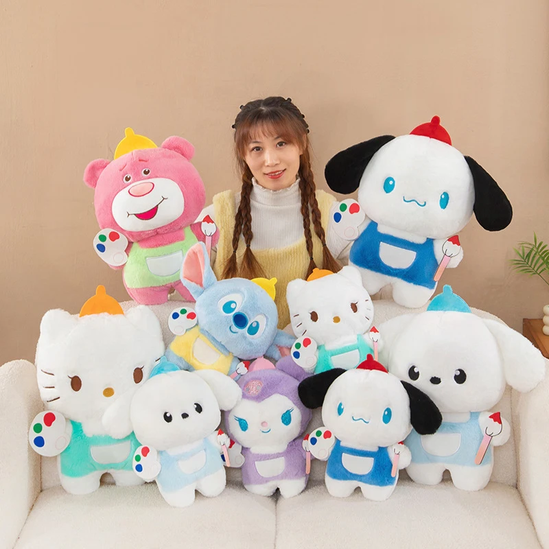 Peluche Kawaii Sanrio Serie di artisti carini Orso di fragole Bambola di pezza per bambini Regalo di compleanno Compagno della buonanotte per bambini