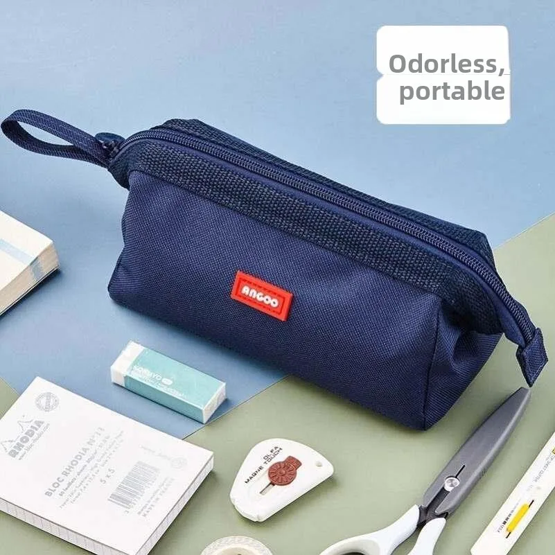 Black Large Capacity Multi-layered Pencil Case 2023 New Stationery Box for Junior And High School Students Male Students