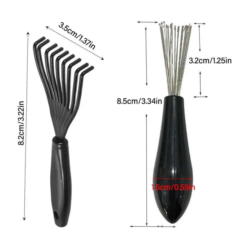 Plastic Handle Comb Hair Brush Cleaner, Incorporado Ferramentas De Beleza, Removedor De Cabelo, Suprimentos De Limpeza Multifuncional, Ferramenta De Mão