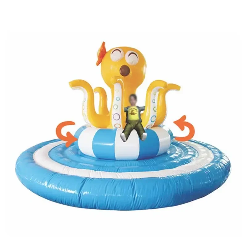 Outdoor Inflatable PVC Rotating Octopus Game Mechanical Fun Playground Ride Equipment Amusement Park Facilities