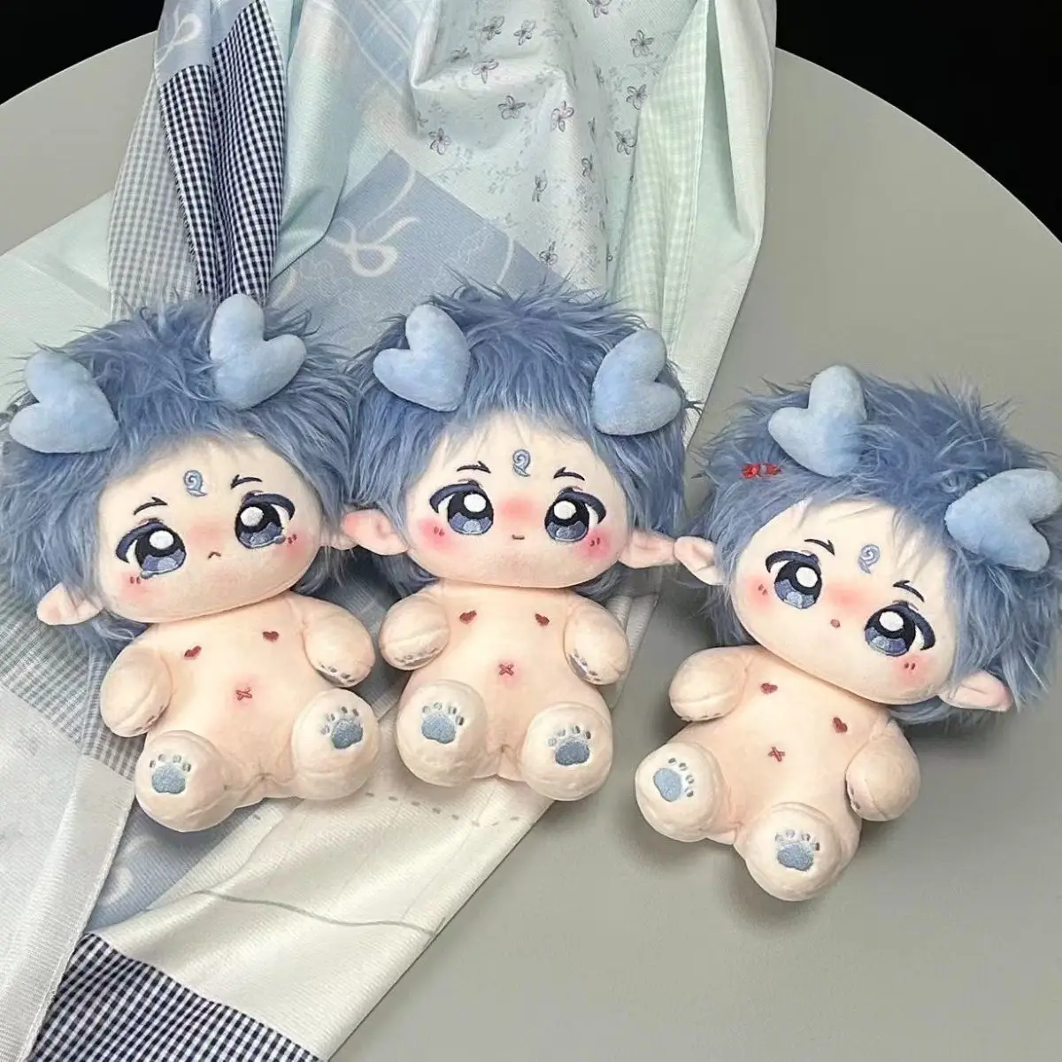 محشوة 20 سنتيمتر لعبة أنيمي Nezha Haj-kun Bing DorkyBing MeowBing Ao Bing الجسم أفخم دمية لعبة فستان ناعم القطن طفل هدية #2