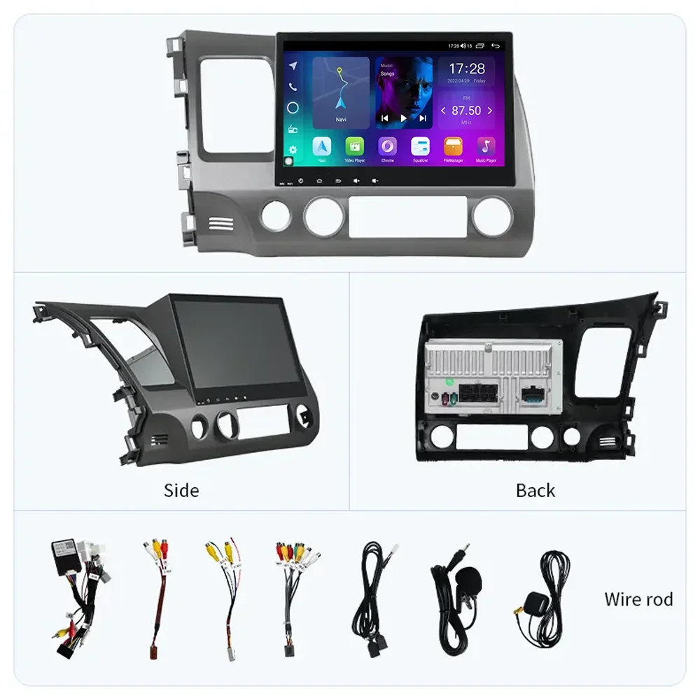 

l Hot Sale 9/10.1 Inch IPS Screen Auto Radio For Honda Civic 2014/ 2005-2019 Series Multimedia Music System Support BT GSP Carp