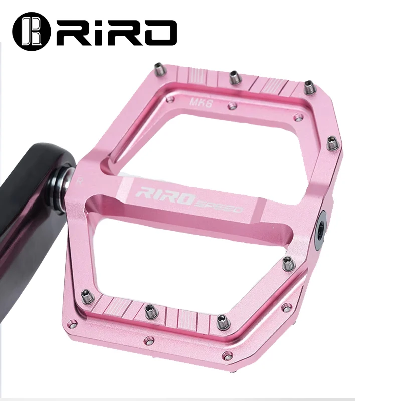 RIRO 3 Bearing Bike Pedals Widen Aluminum Alloy Cycling Pedals Anti-slip MTB Road Racing Bicycle Foot Pedal 9/16" Universal