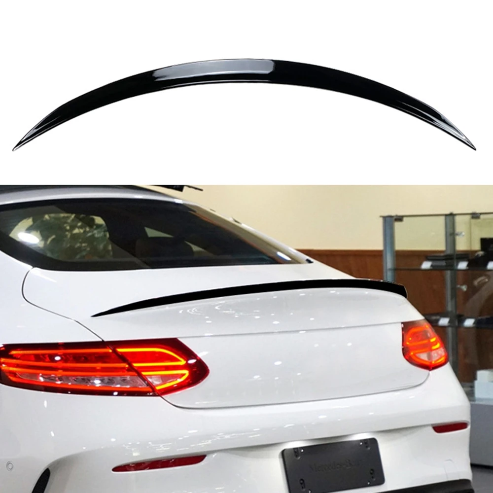 For Mercedes Benz C Class W205 C205 C43 C63 C180 C200 C300 C350 AMG Coupe 2015-2021 Rear Car Spoiler Wing Trunk Splitter Lip