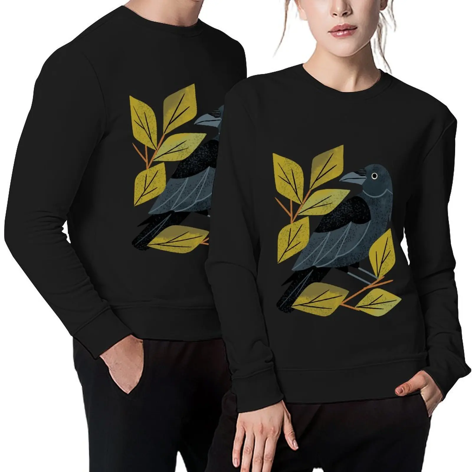 

Perching Raven Pullover mens clothes blouse men wear anime clothes pullover