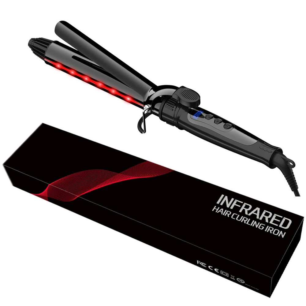 

Professional Ceramic Air Curler Styling Tools Magic Rotating Hair Curling Iron for Curls Waves LCD Temperature Display Electric