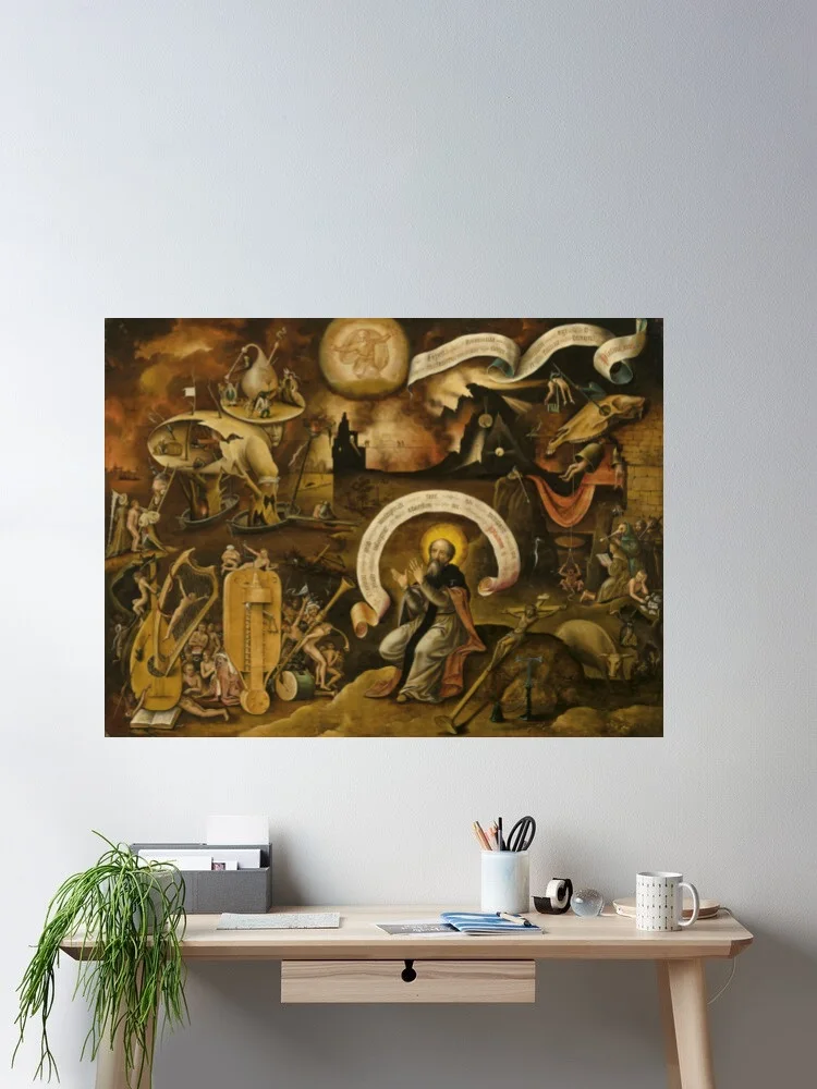 Hieronymus Bosch Metamorphosis, Art Print Canvas Poster, Living Room Decor, Home Wall Picture