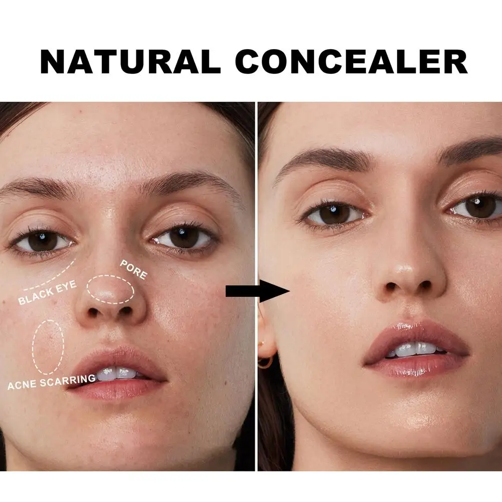 Face Concealer Long Lasting Cover Dark Circles Acne Pores Liquid Concealer Oil Control Shading Highlighter Face Makeup Cometics