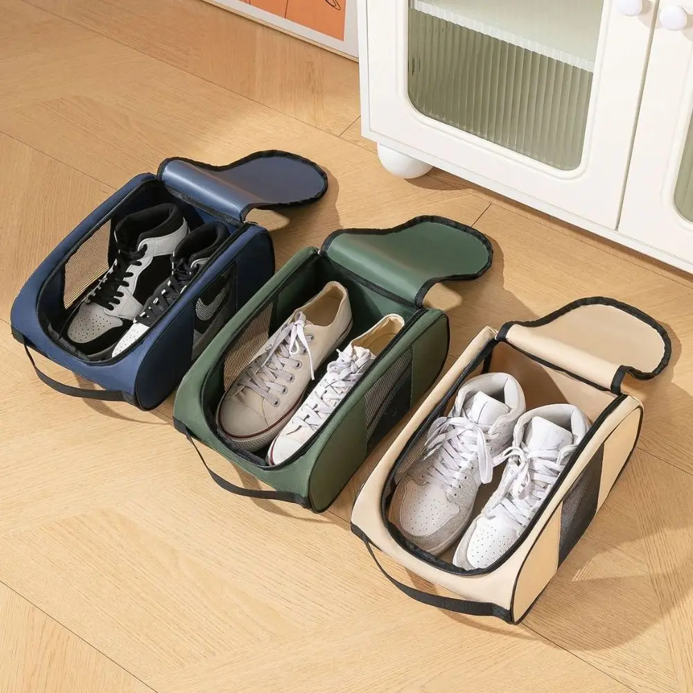 Durable Portable Travel Shoes Storage Bag Oxford Cloth Waterproof Shoe Organizer Bag Large Capacity Handheld Sneaker Storage Bag