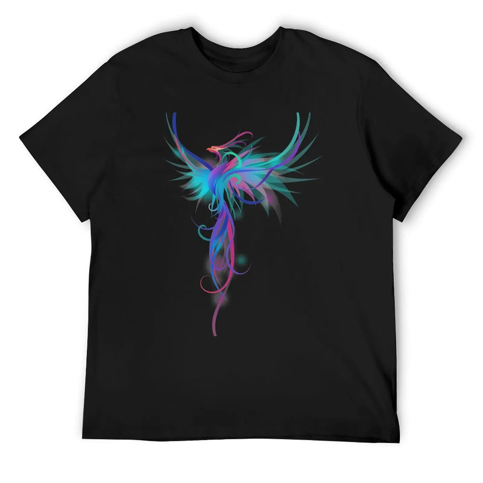 Fantastic Blue-Pink Phoenix T-Shirt man clothes hippie clothes mens clothing