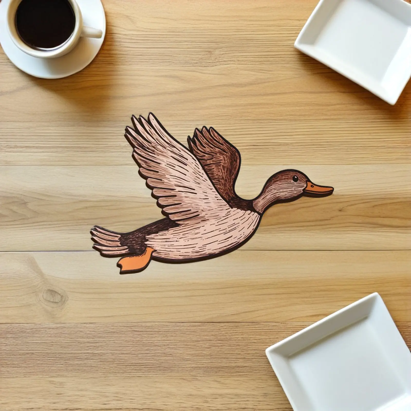 3Pcs Rustic Wood Mallard Duck Wall Decor Handcarved Wall Hanging for Nursery Living Room Farmhouse Dining Room