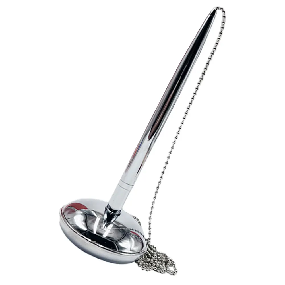 

Signature Pen Multi-Function Business Accessory Vibrant Color Smooth Writing Table Standing Design Chain Pen With Base Office