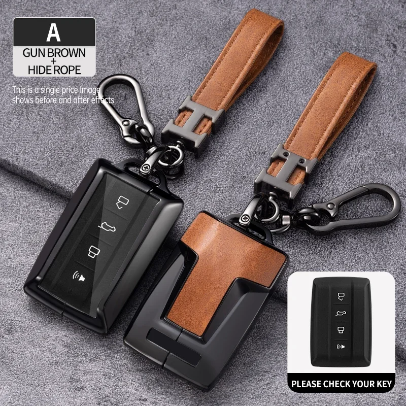 

Zinc Alloy Car Key Case for Great Wall GWM WEY TANK 300 500 Tank300 Tank500 Remote Cover Bag Shell Keychain Holder Accessories