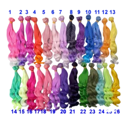 Russian DIY Doll Hair 20 Cm High Temperature Curly Hair for 1/3 1/4 1/6 BJD Diy Wavy Doll Hair Tree