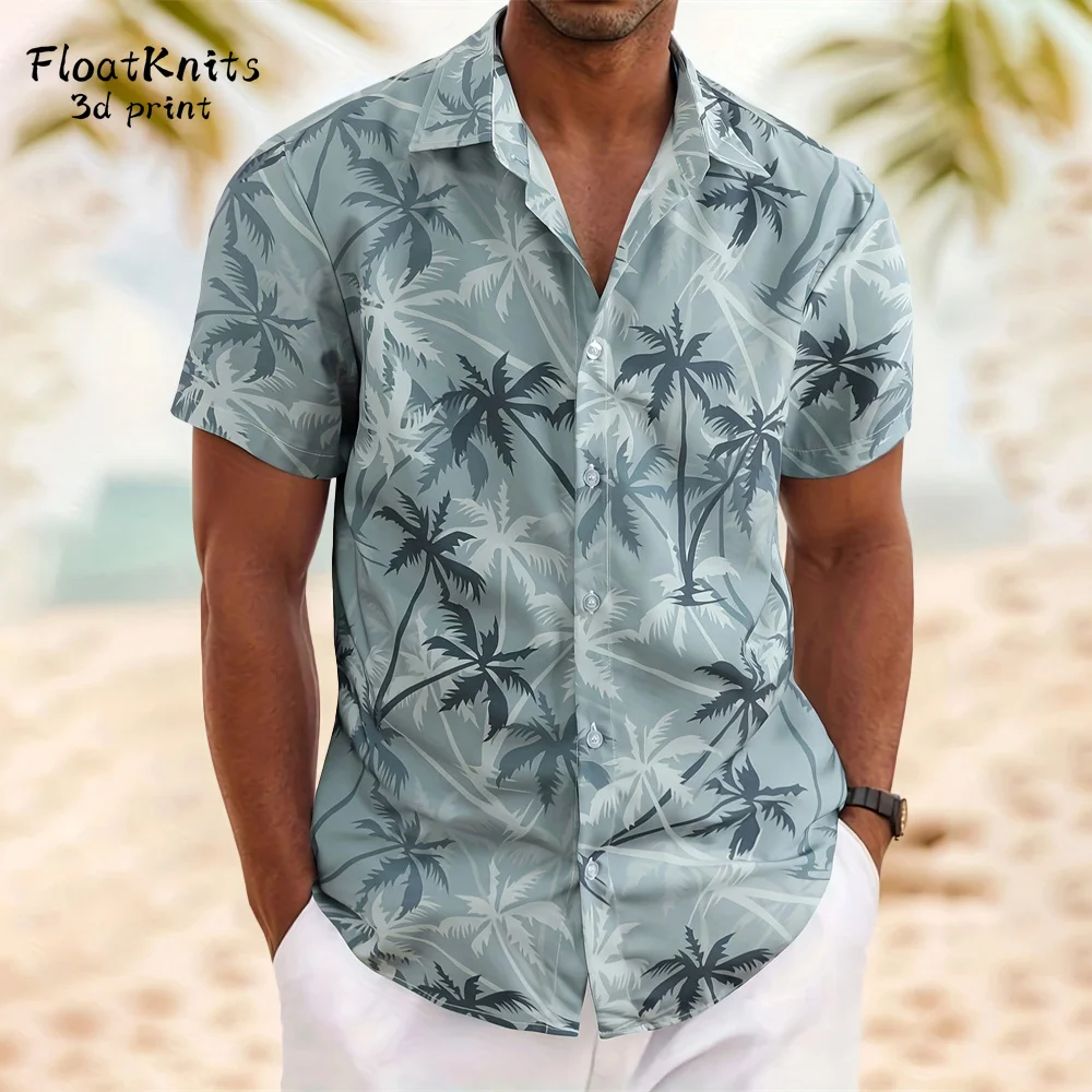 

Hawaiian Shirt Summer Lapel Men's Shirts Beach Vacation Shirt Men Clothing Street Fashion Shirts for Man New Hawaiian Shirt Man